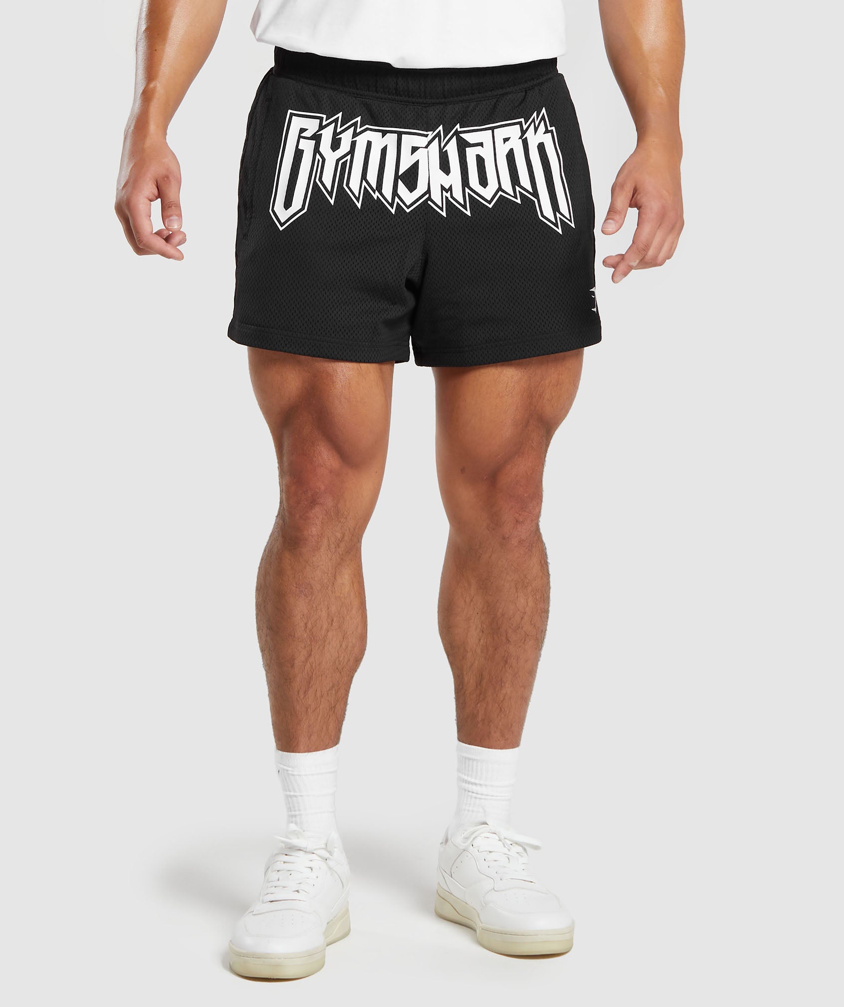 Gymshark Wordmark Mesh 5 Shorts - Black