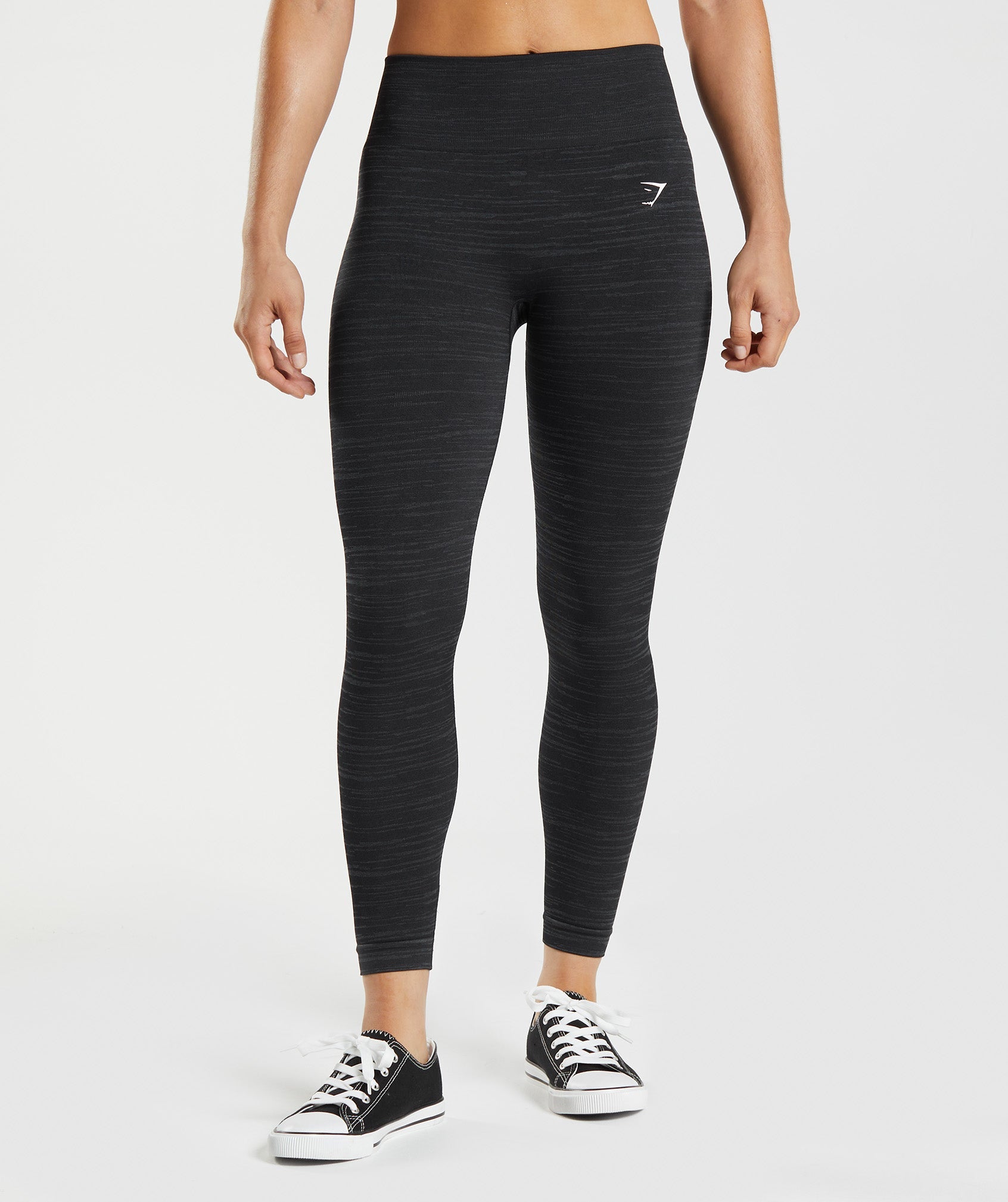 Gymshark - Gymshark Apex Seamless Leggings - Black/Grey on Designer Wardrobe