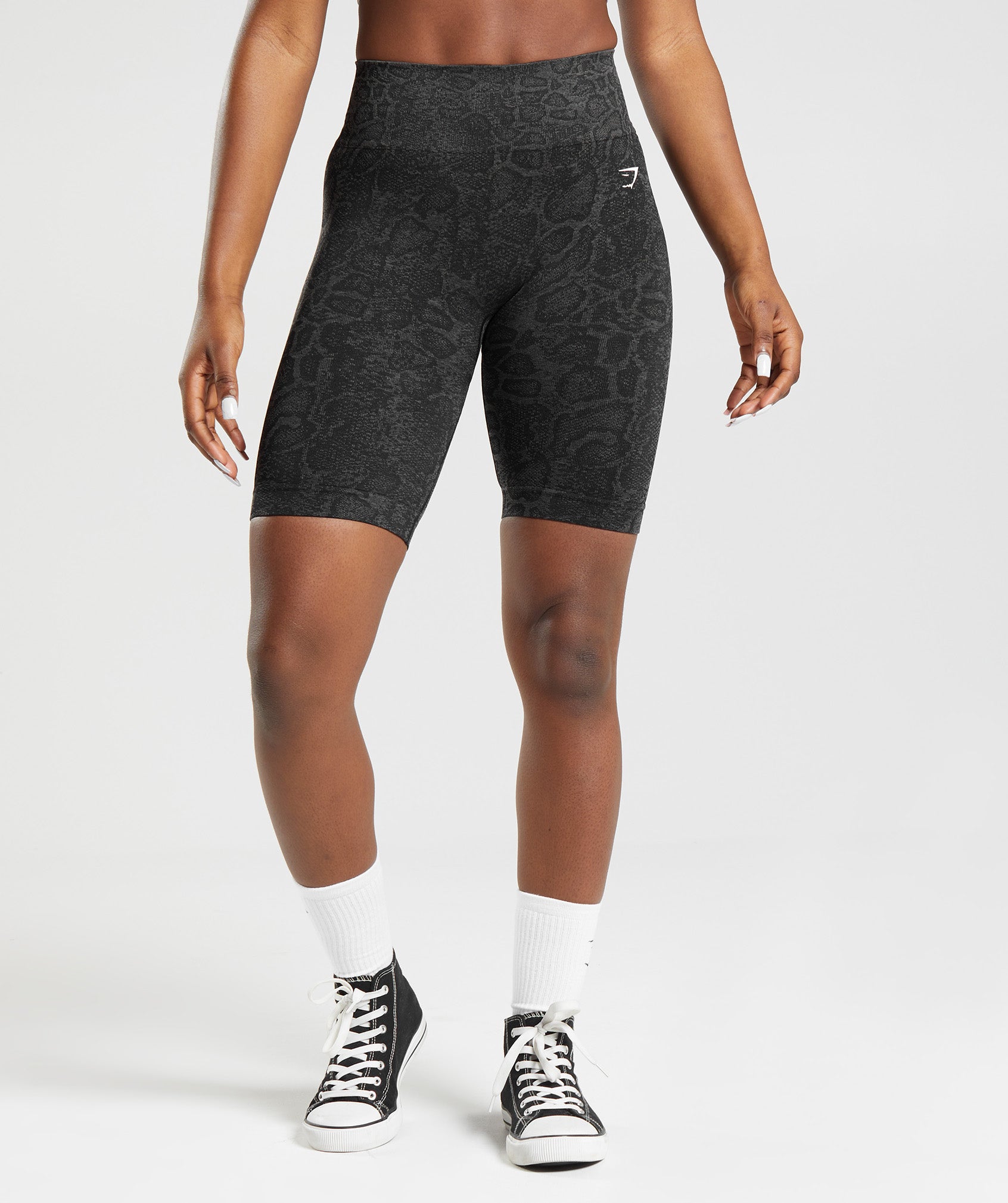 Gymshark Adapt Animal Seamless Cycling Shorts - Urban Grey/Black