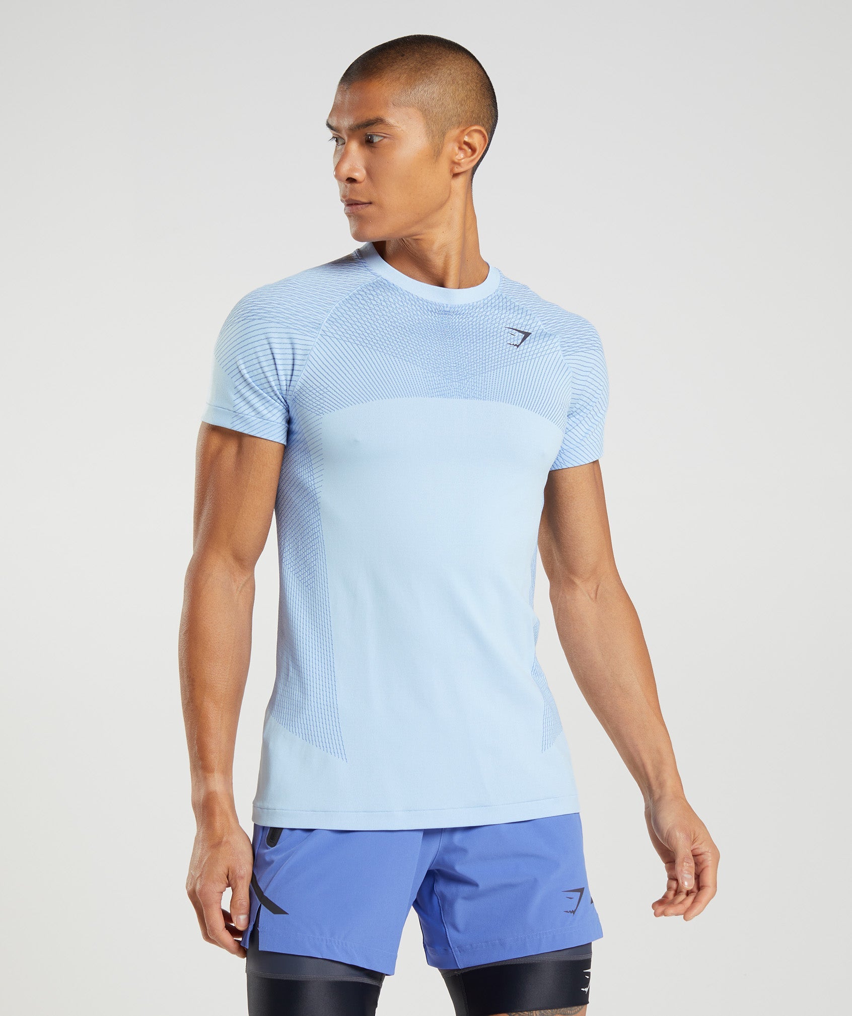 Gymshark Apex Seamless T-Shirt - Linen Blue/Court Blue