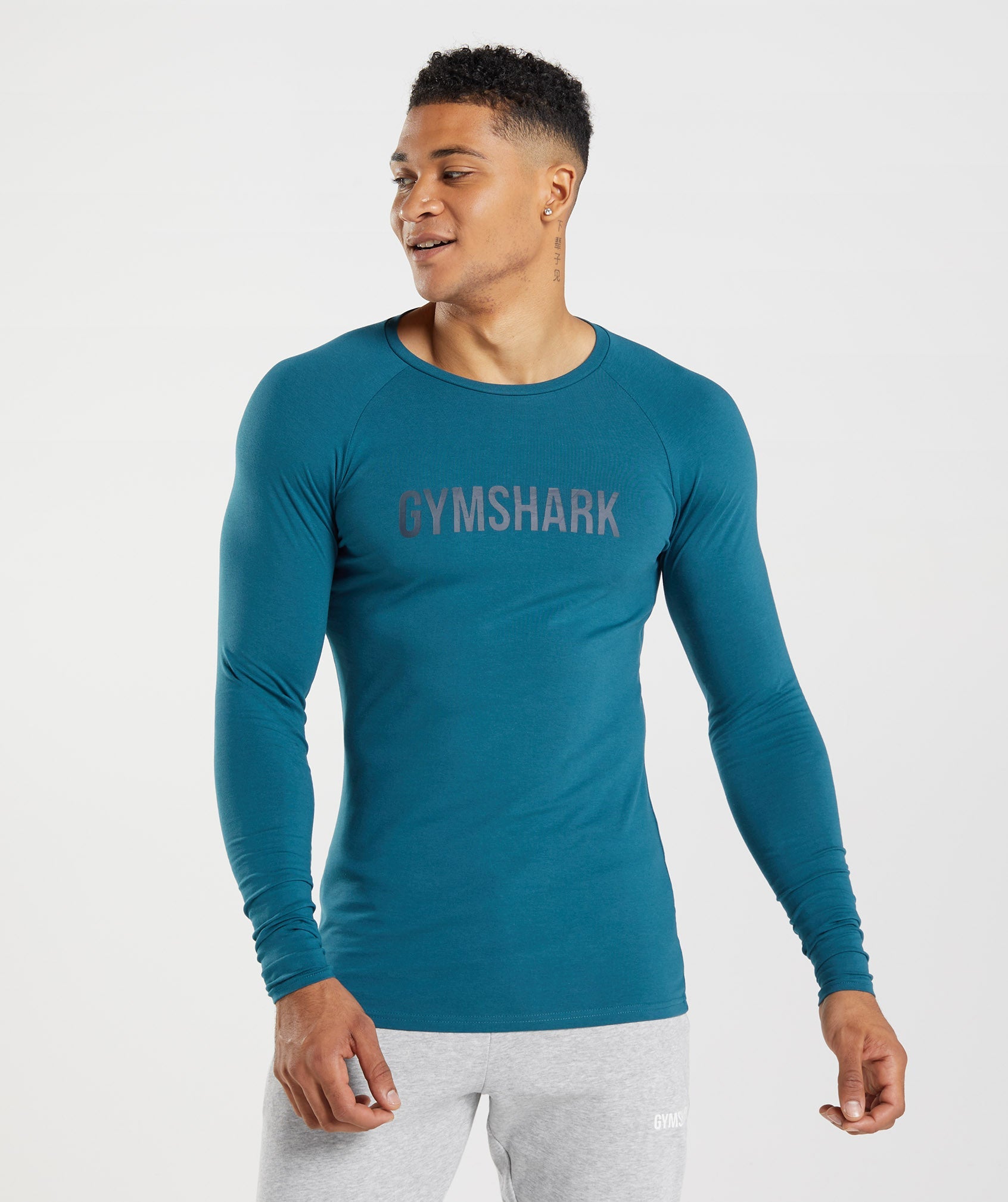 Gymshark Phantom Seamless Compression Shirt Blue Men's Large L