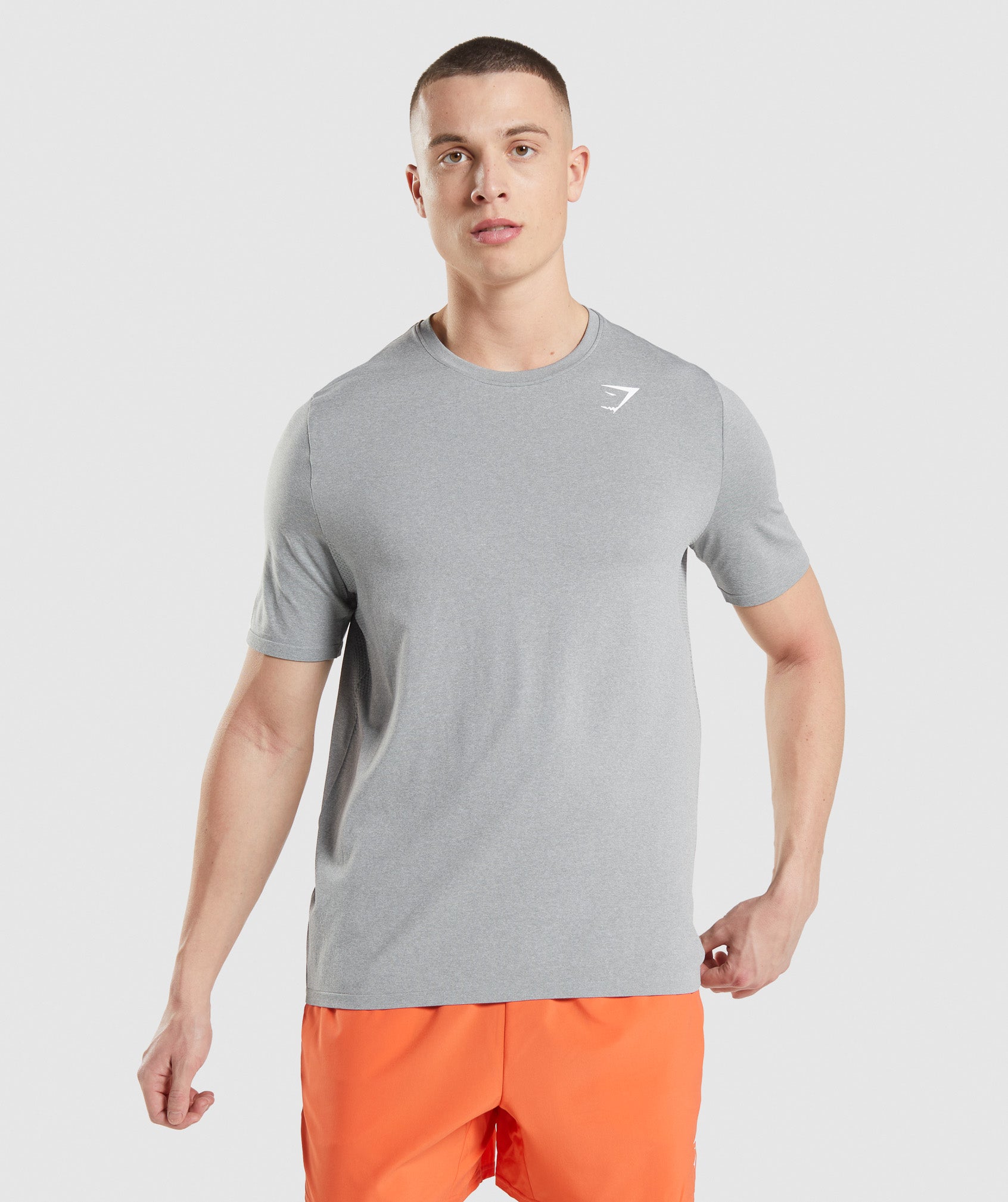 Gymshark Arrival Sleeveless T-Shirt - Light Grey Print