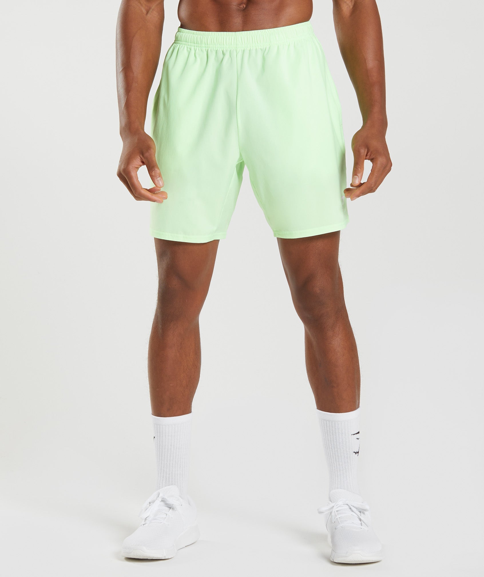 fvwitlyh Gymshark Shorts Men's Slim-fit 7 Inseam Stretch Short