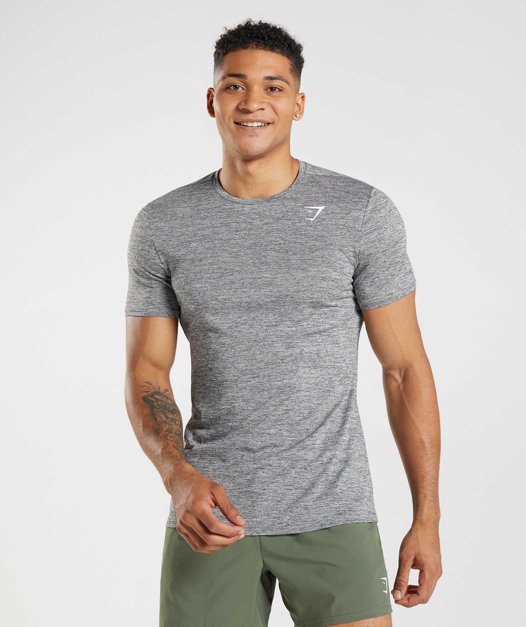 Buy Grey Charcoal Marl Slim Essential Crew Neck T-Shirt from Next USA