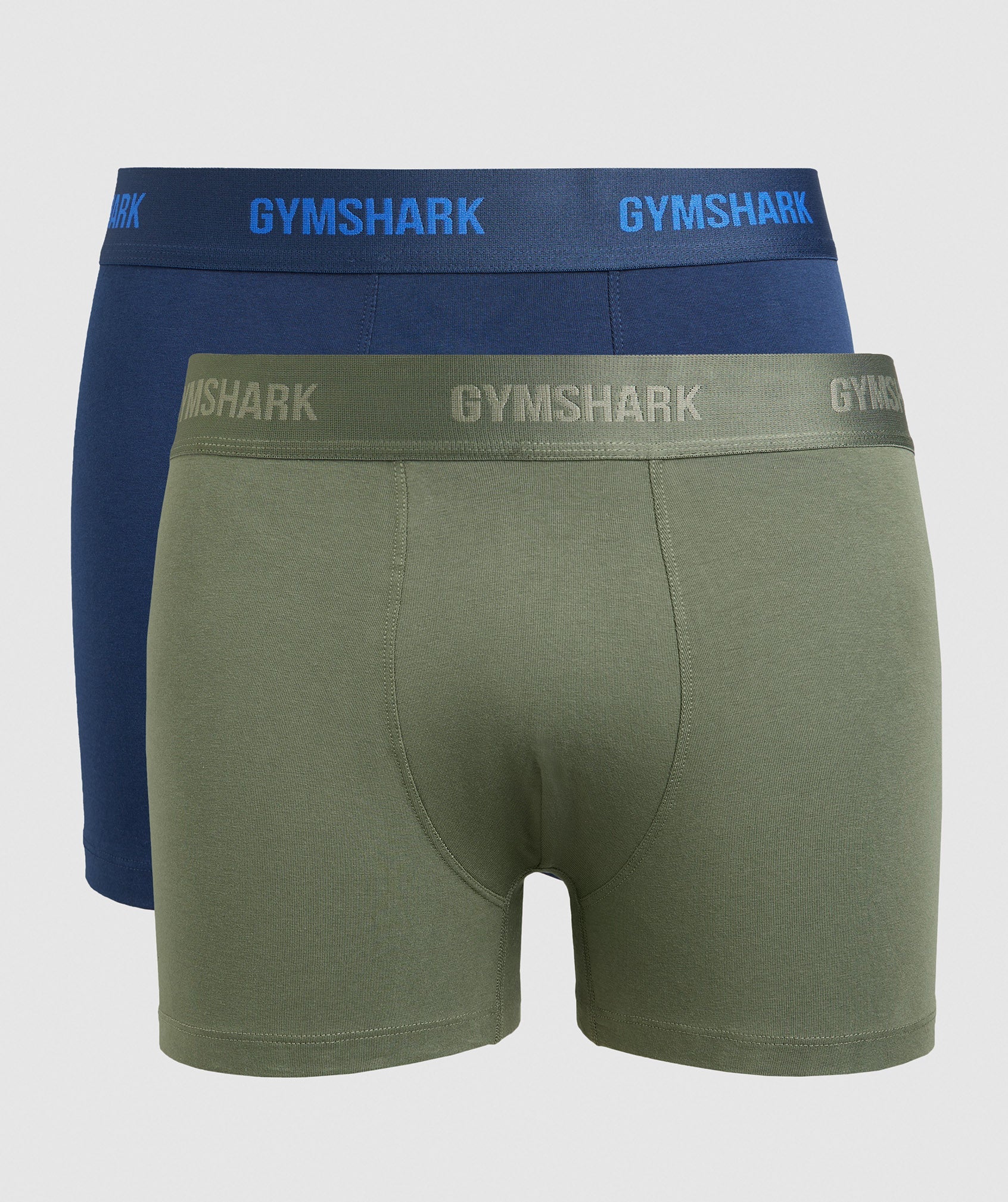 Gymshark Sports Tech Boxers 2pk - Black/Core Olive
