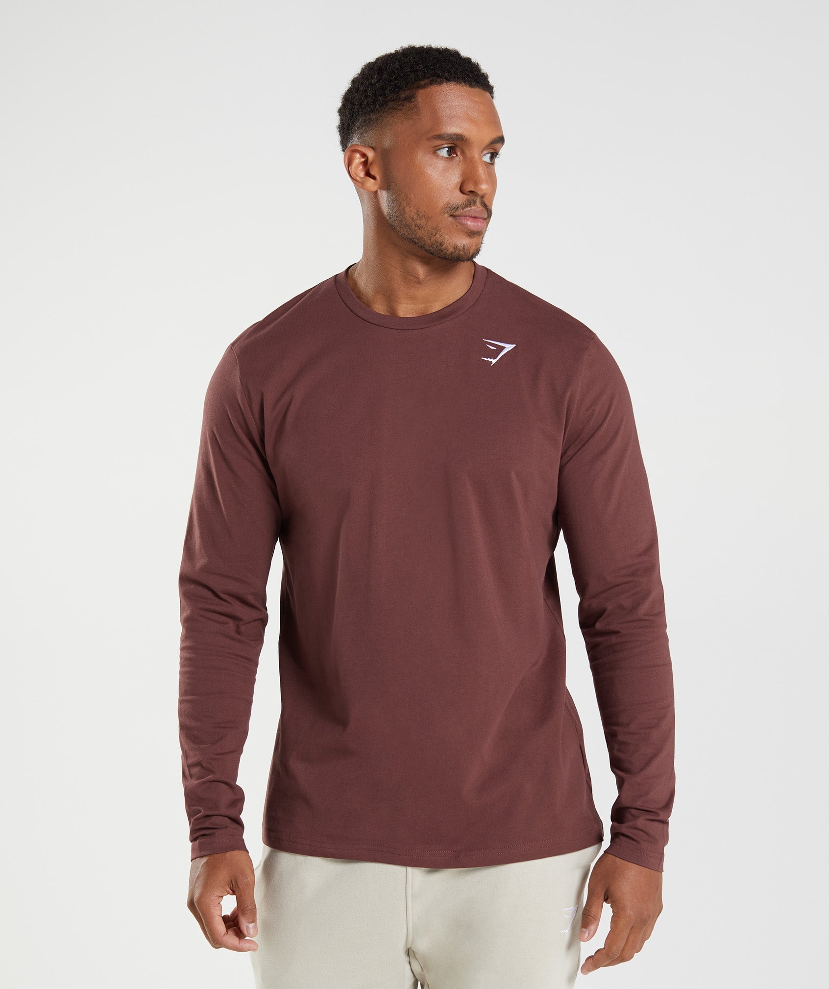 Gymshark Crest Long Sleeve T-Shirt - Navy