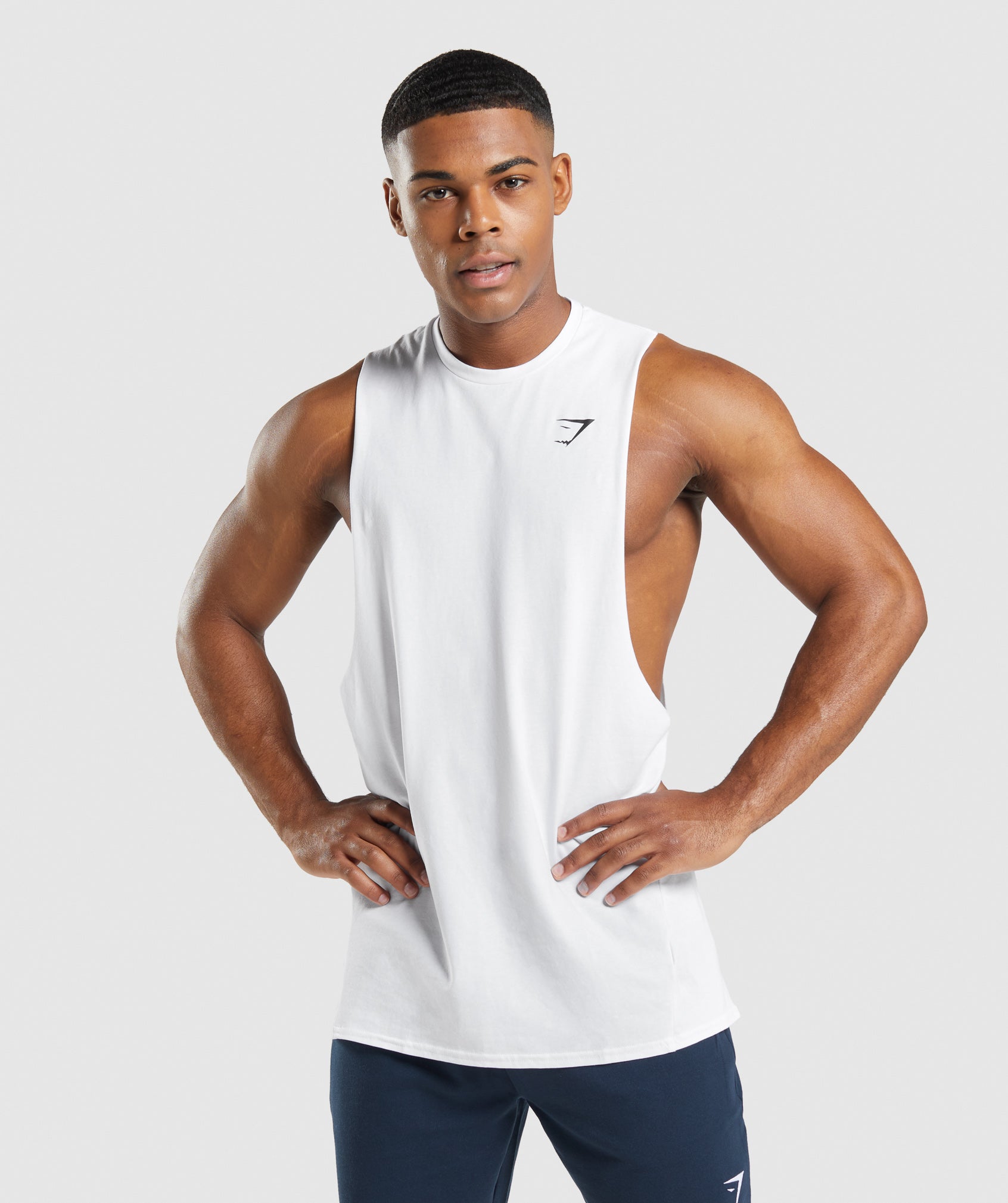 Gymshark Critical 2.0 Drop Arm Tank - White