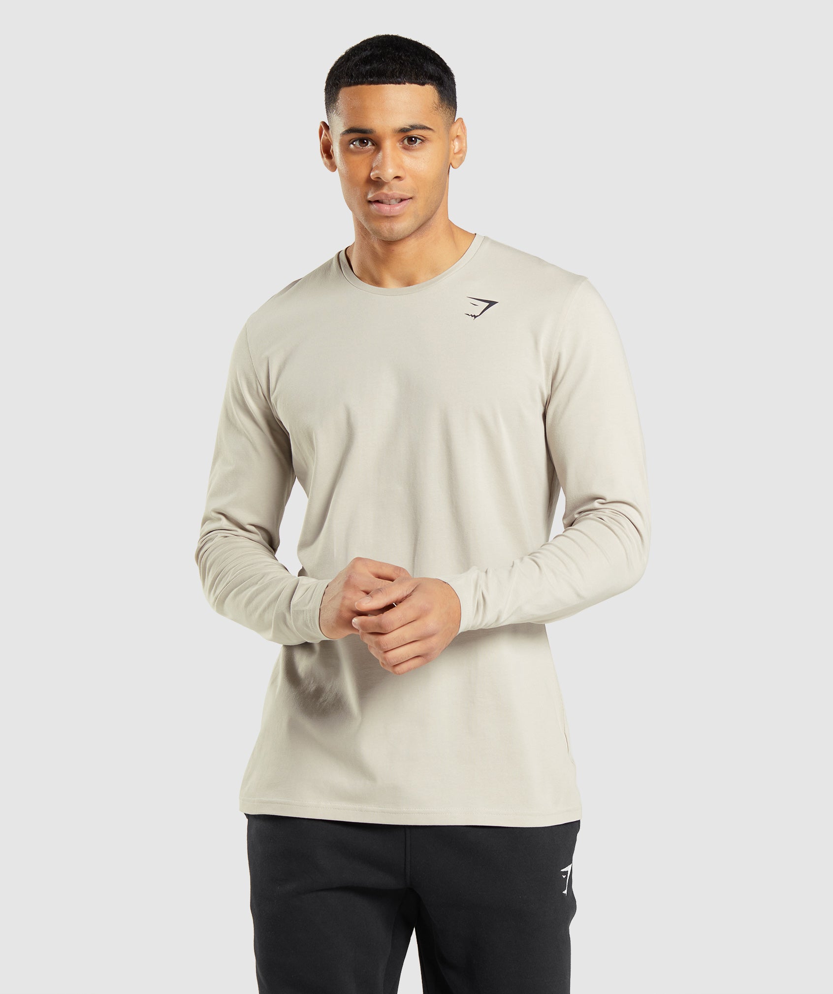 Essential Long Sleeve T-Shirt- Pebble Grey