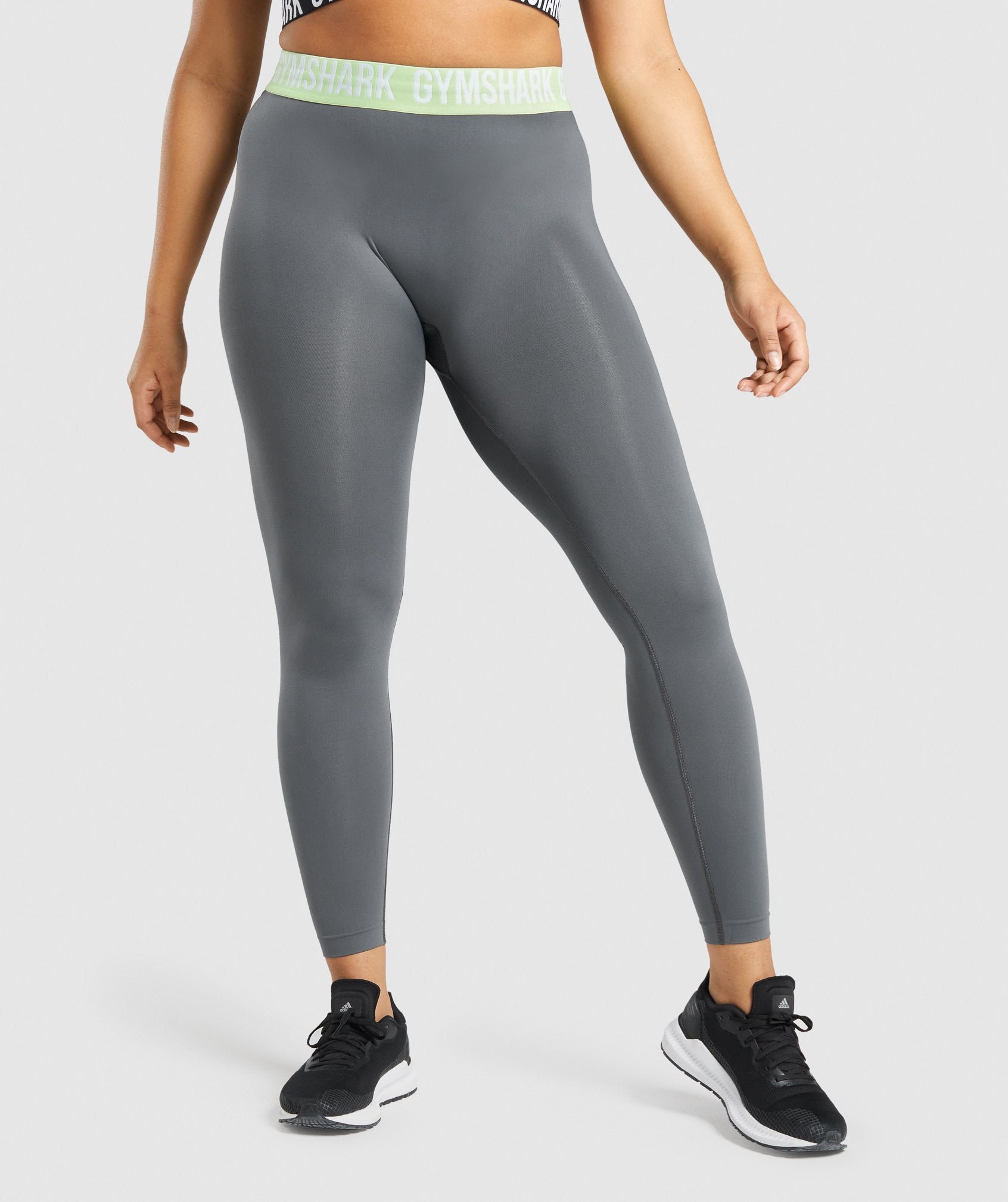 ASOS Weekend Collective seamless leggings with branded waistband in charcoal