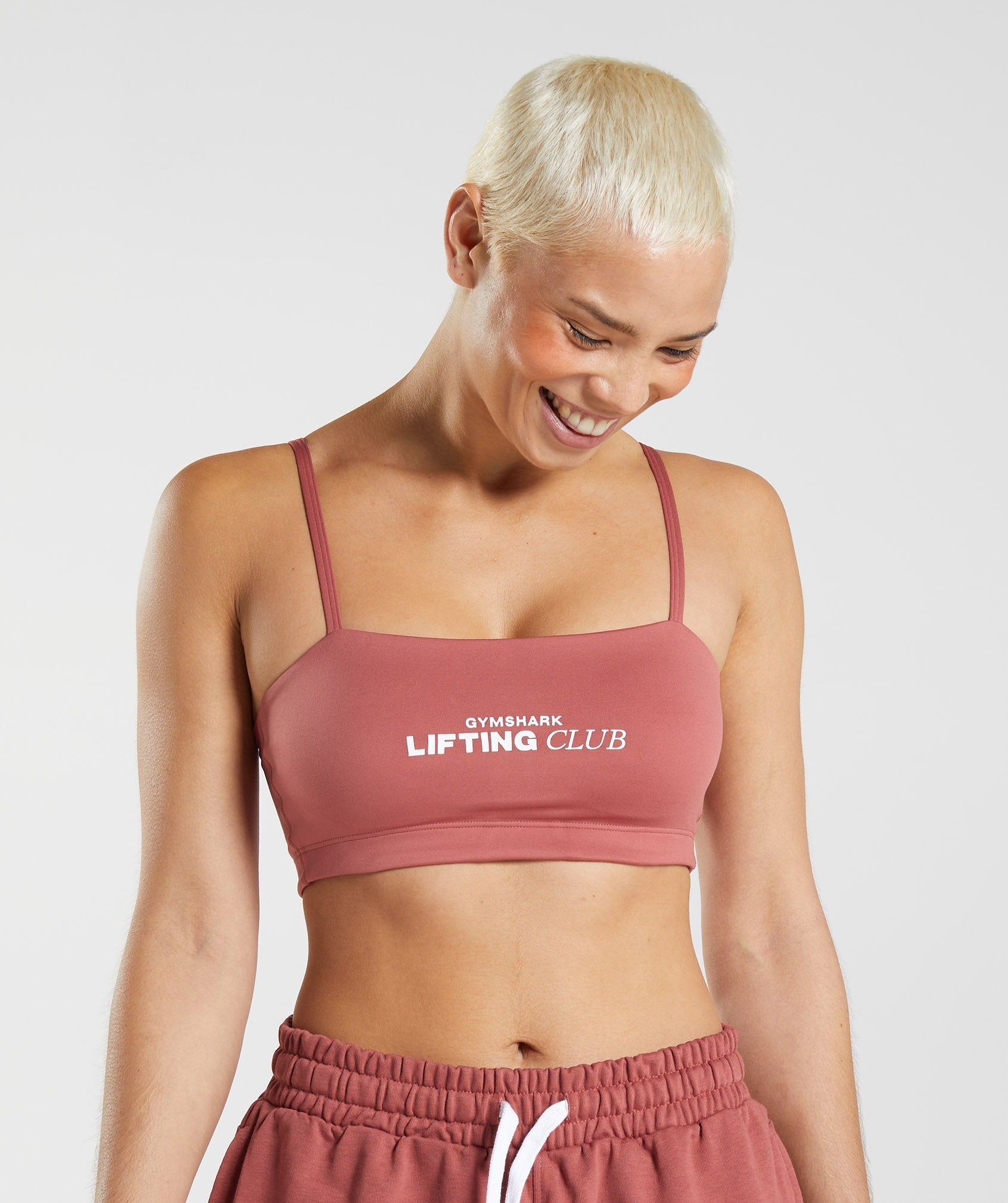 Gymshark Social Club Bandeau - Rose Brown