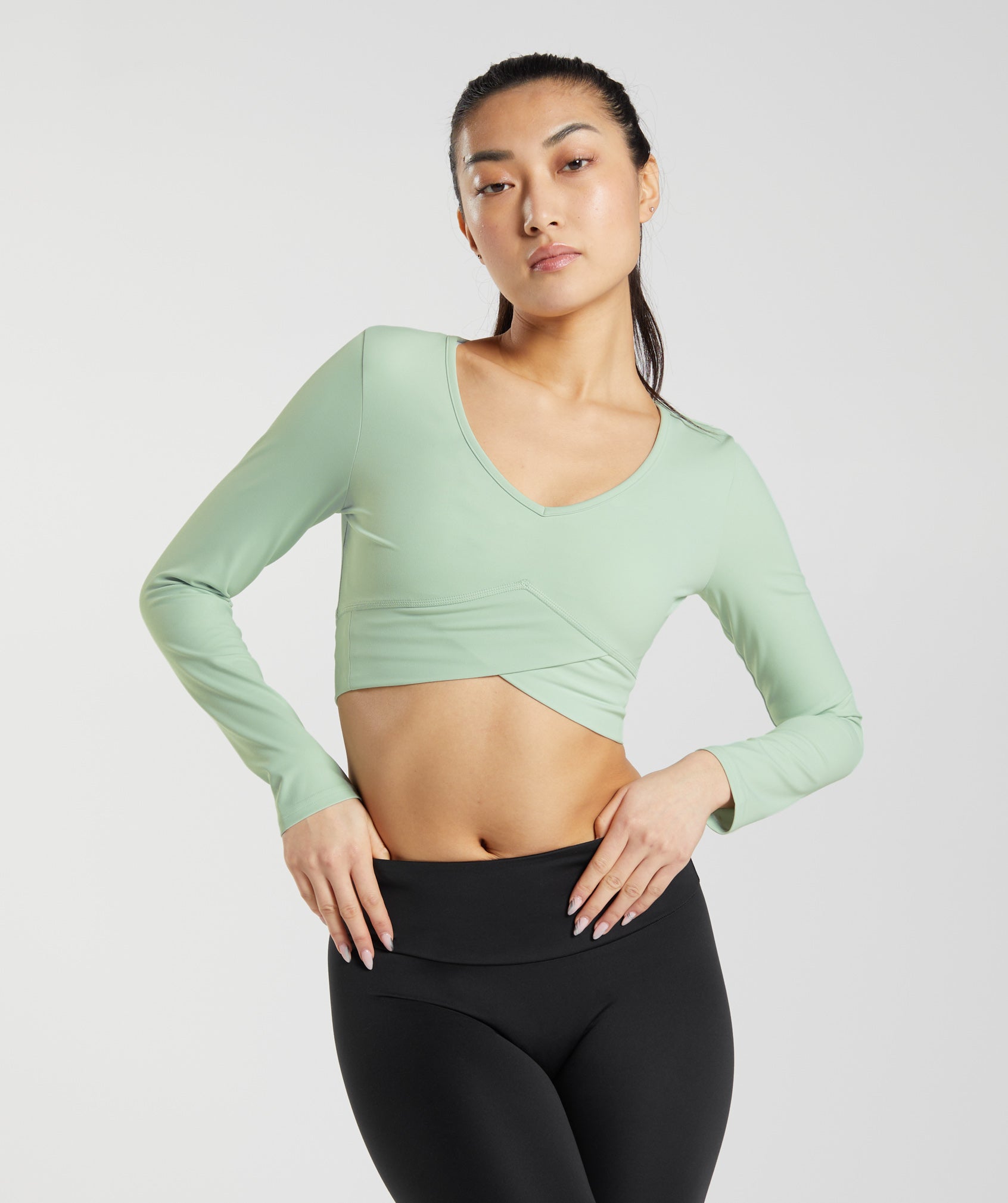 gymshark green cropped top - Gem