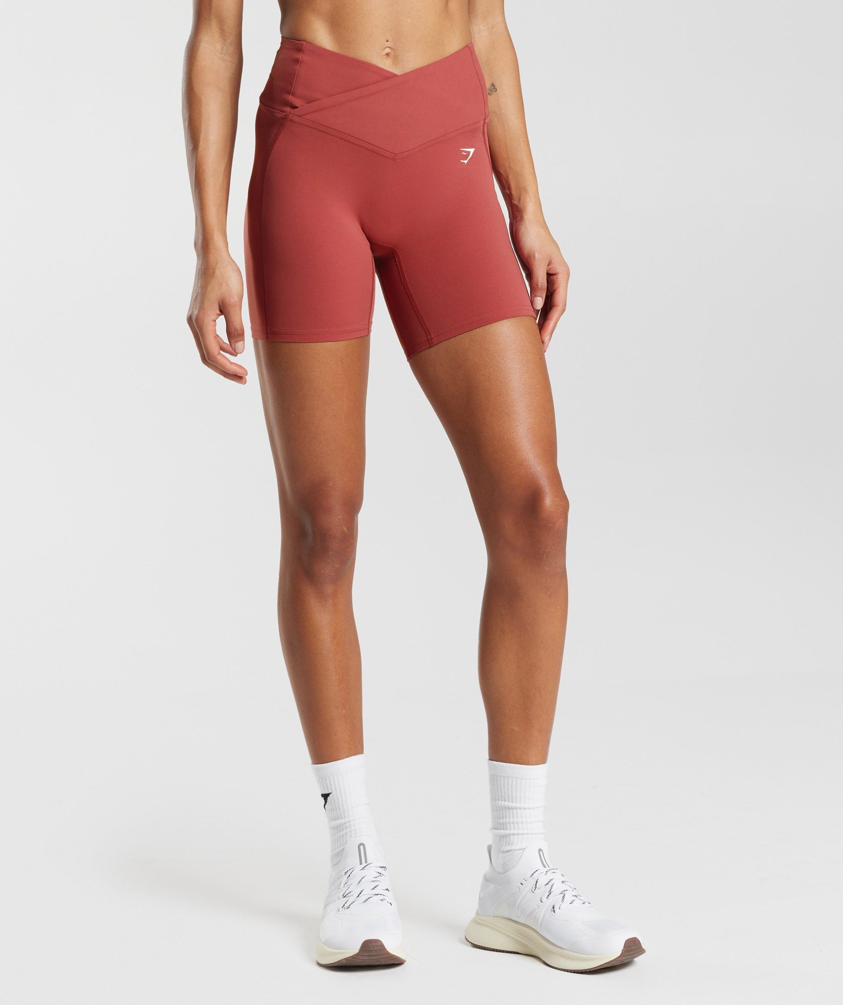 Booty Shorts Yoga Shorts Ruby Red Eco Friendly Jersey Organic