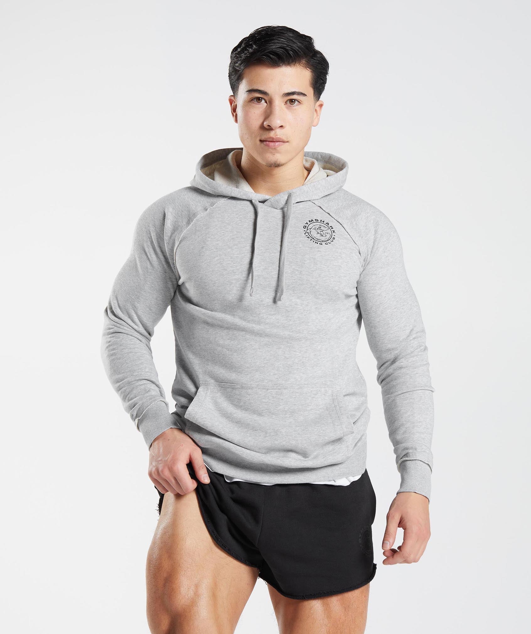 mens gymshark hoodie Size Small Gray With Graphic