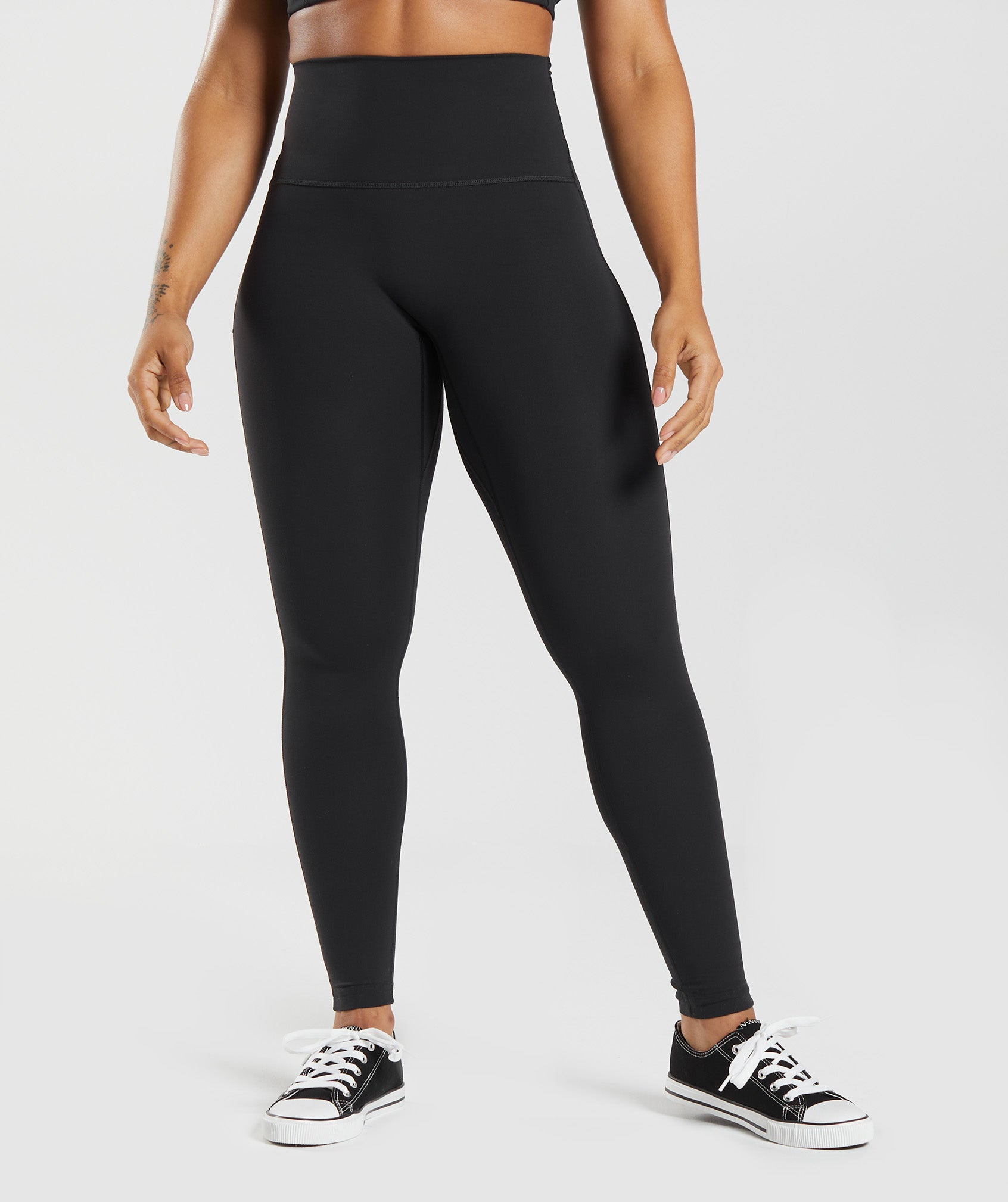 Gymshark Women's Black High Rise Activewear Training Cropped Leggings