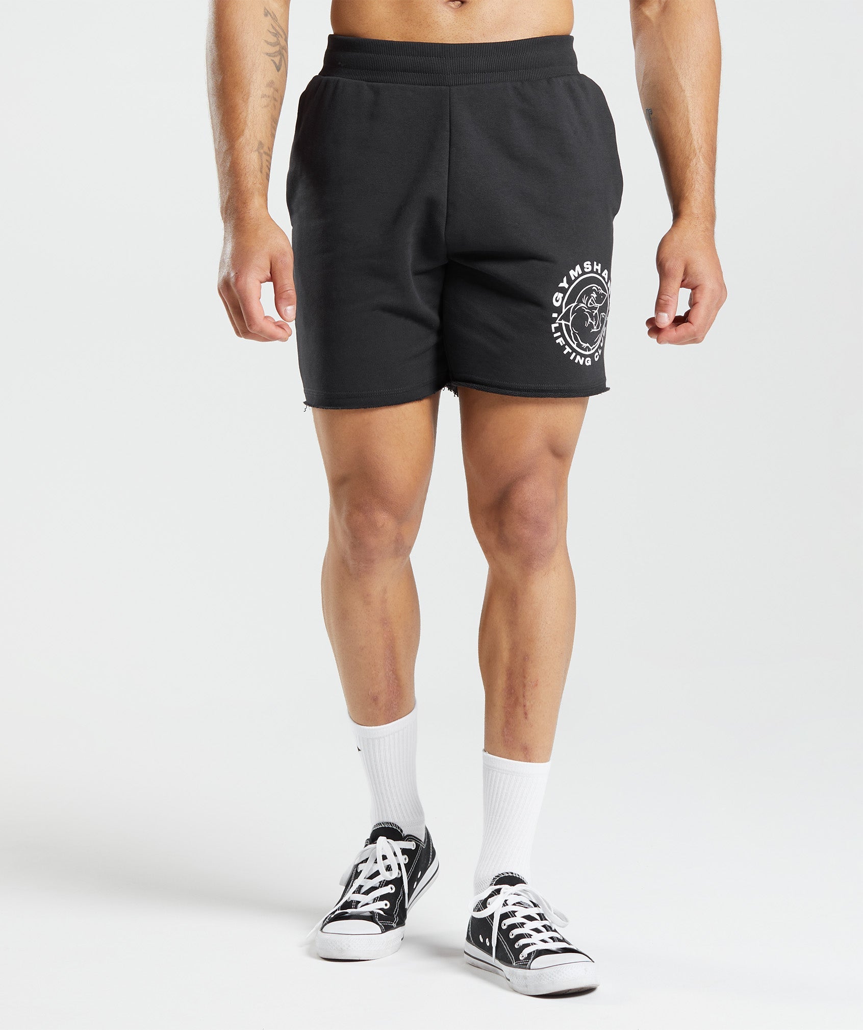 Gymshark Legacy Printed Shorts - Pitch Grey