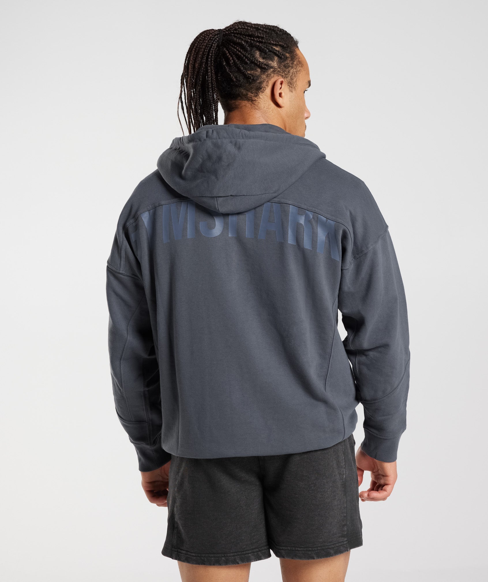 Gymshark Power Washed Hoodie - Onyx Grey