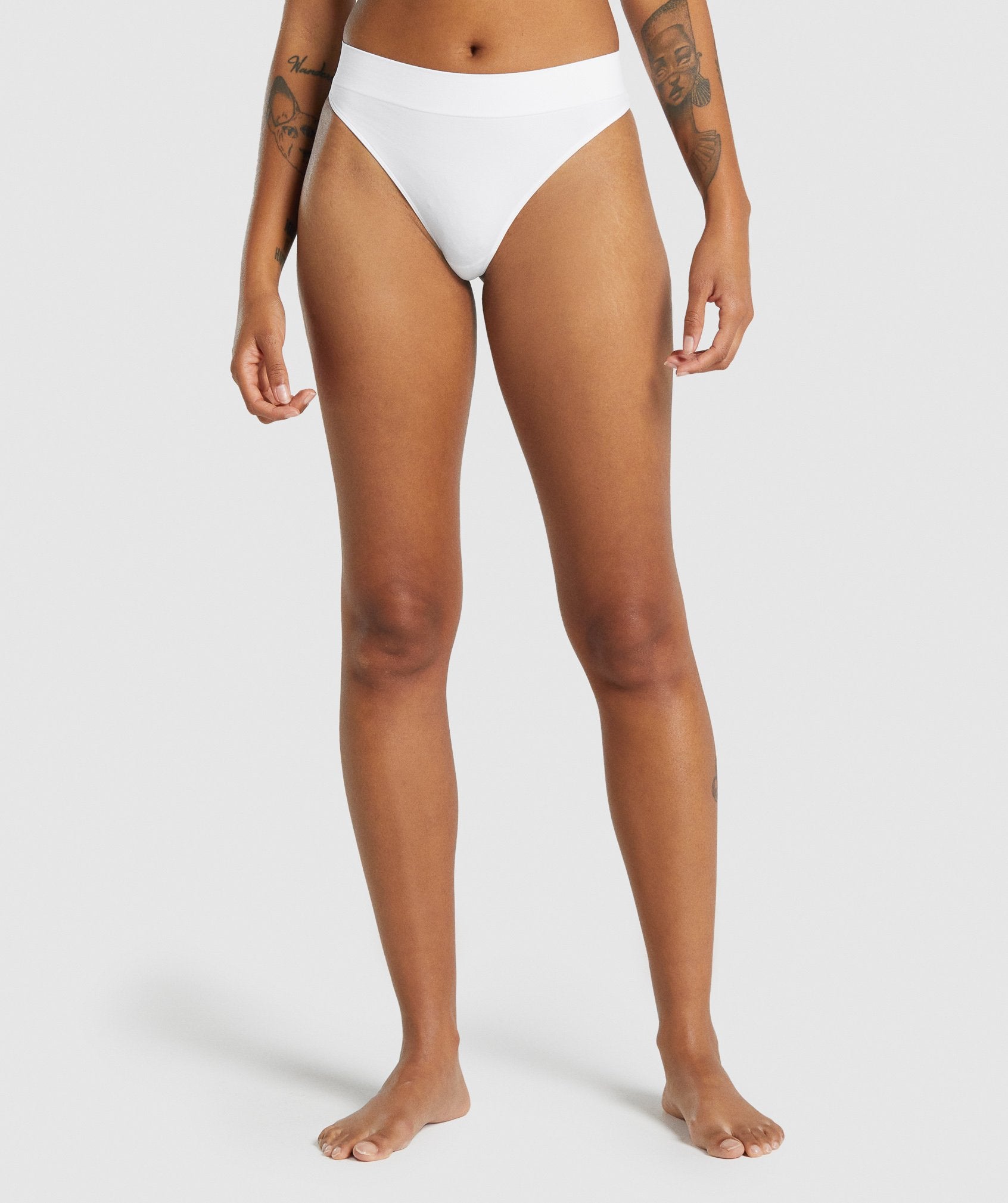 Gymshark Seamless High Rise Thong - White