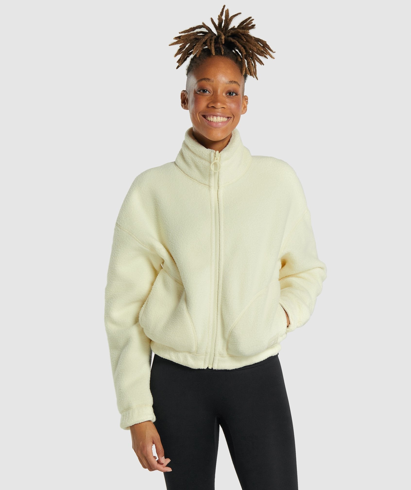 Gymshark: Yellow Sherpa Hoodie - Athletic apparel