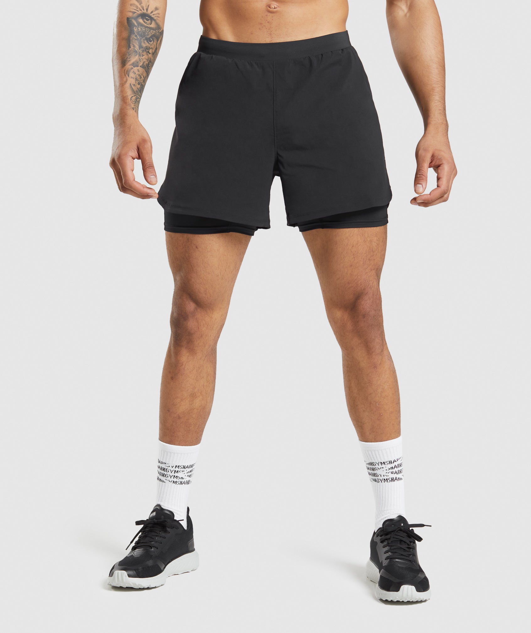 Gymshark Speed Evolve 5 2 In 1 Shorts - Black