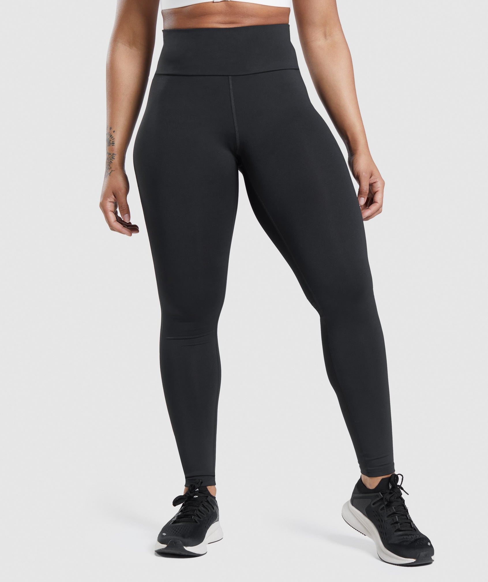 Gymshark Illumination Seamless Leggings Gym Run Yoga Black Gray *No Size  Tag* 