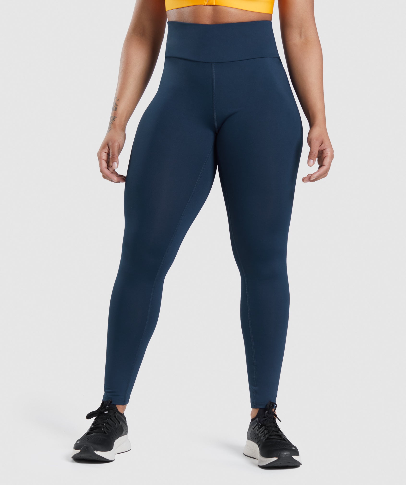 Velocity Active High Rise Squat Proof Ankle Length Performance Leggings  -Large