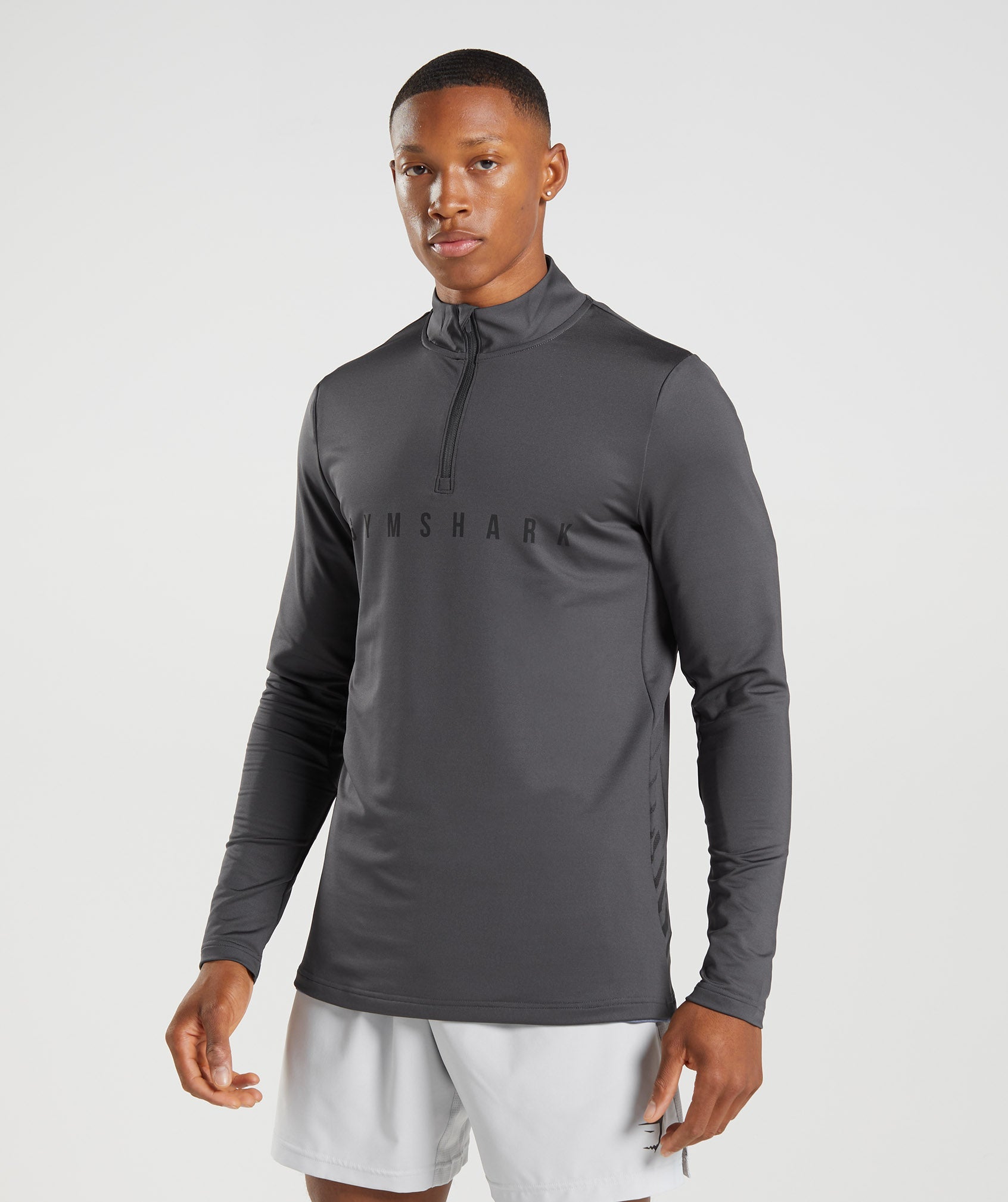 Gymshark Sport 1/4 Zip - Black/Onyx Grey/Coin Grey