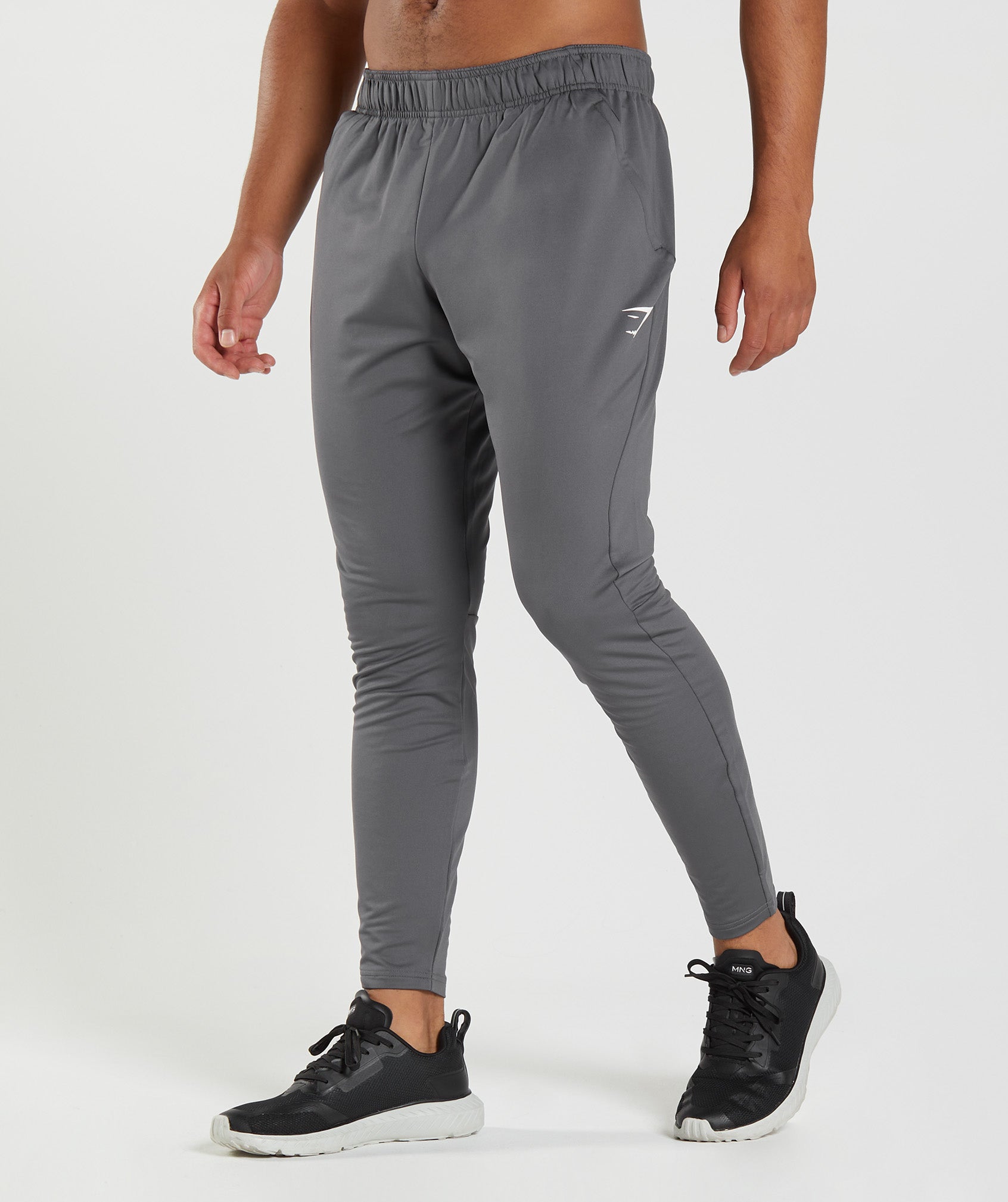 ALSLIAO Men Skinny Sweatpants Fit Sports Trousers Bottoms Slim Gym Workout  Joggers Pants Light Grey XXXL 