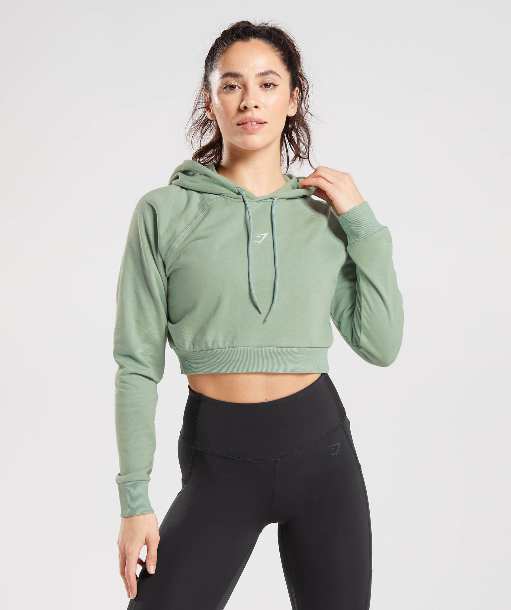 Gymshark cropped Solace Sweater Khaki Medium NWT New With Tags