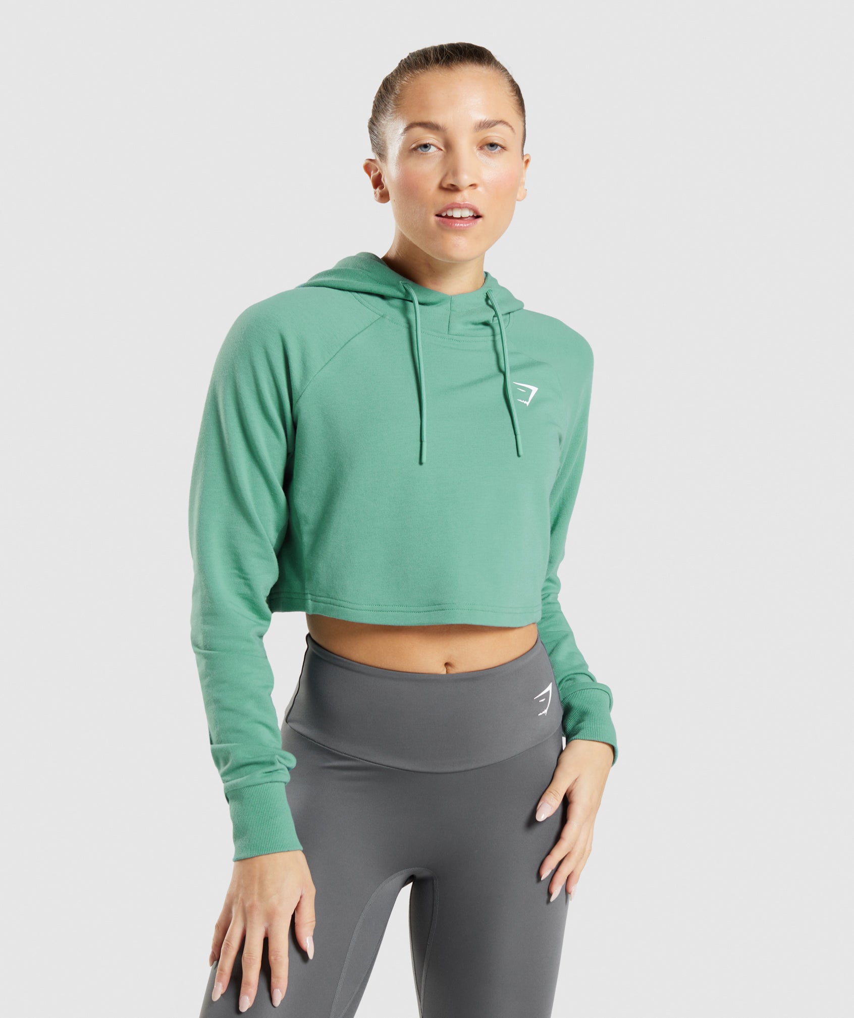Womens Gymshark Training Pippa Pullover Sportswear Top Green New