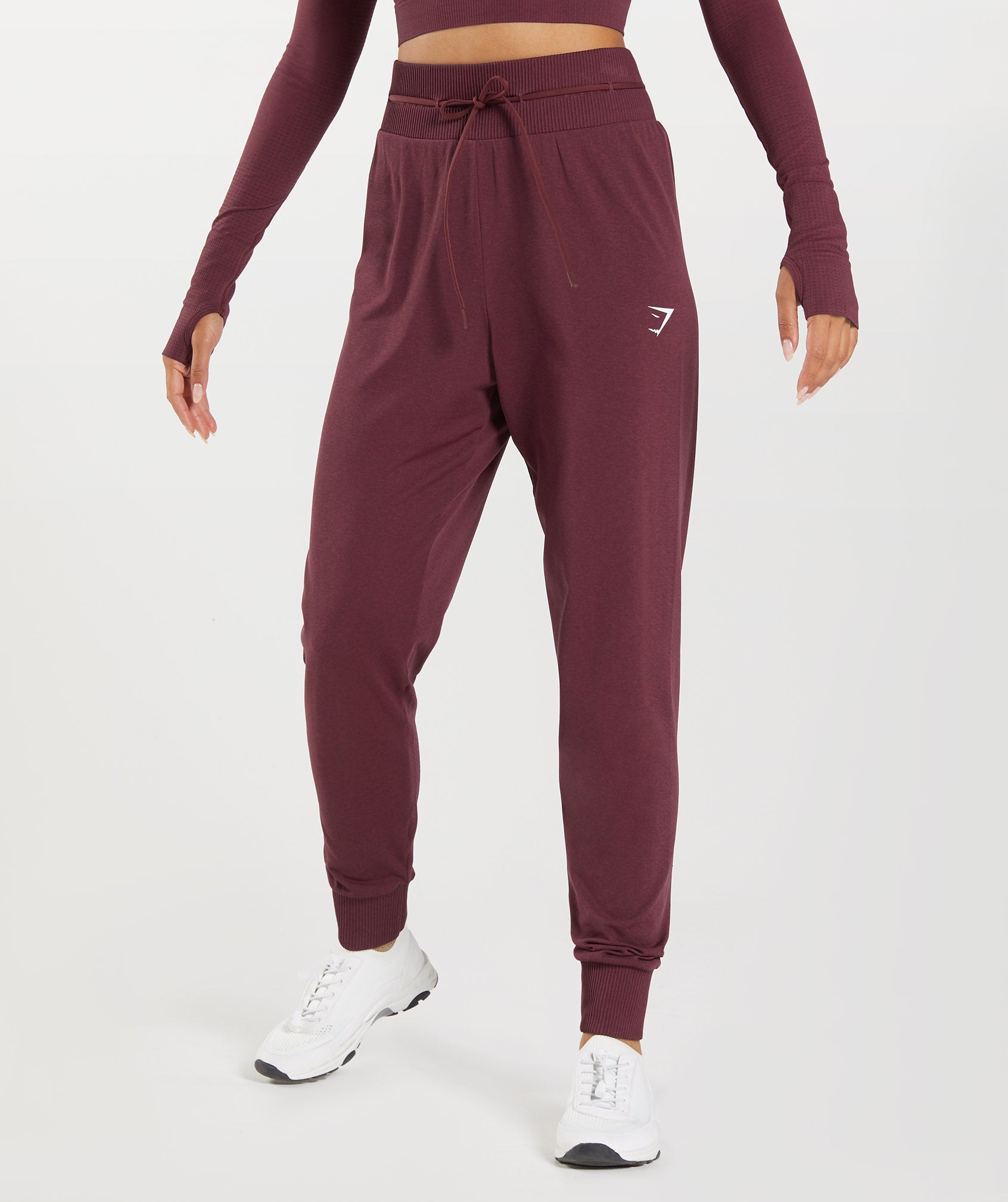 Womens Joggers | Maroon Dress Jogger Pants | High-Rise Activewear Pants