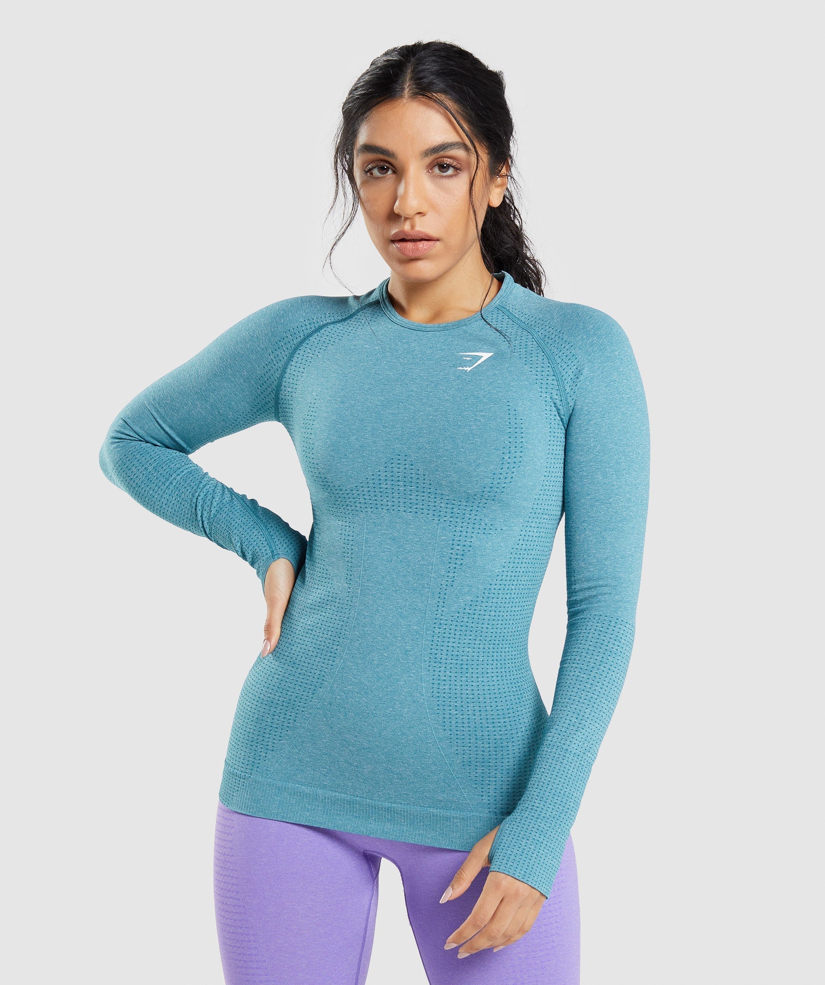 Gymshark Vital Light Seamless T-Shirt - Tahoe Teal Marl