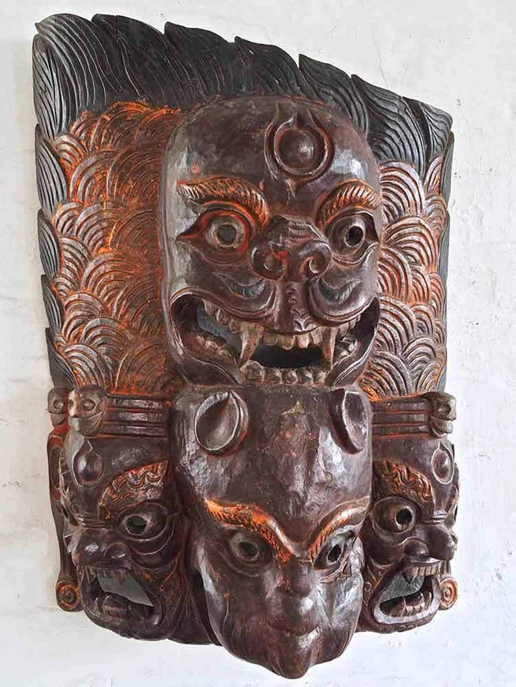 Carved-Wooden-Tibetan-mask