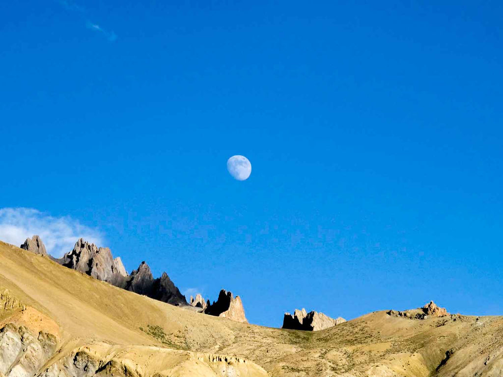 Moon, Sky, Kanji, Ladakh