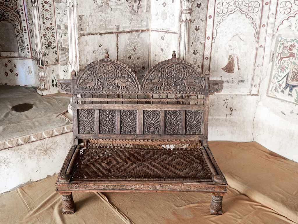 Old carved chair, Shekawati. Silk Road Gallery