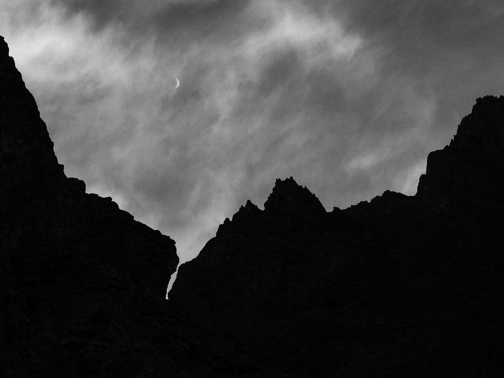 Crescent Moon, Evening Light before the Timti La