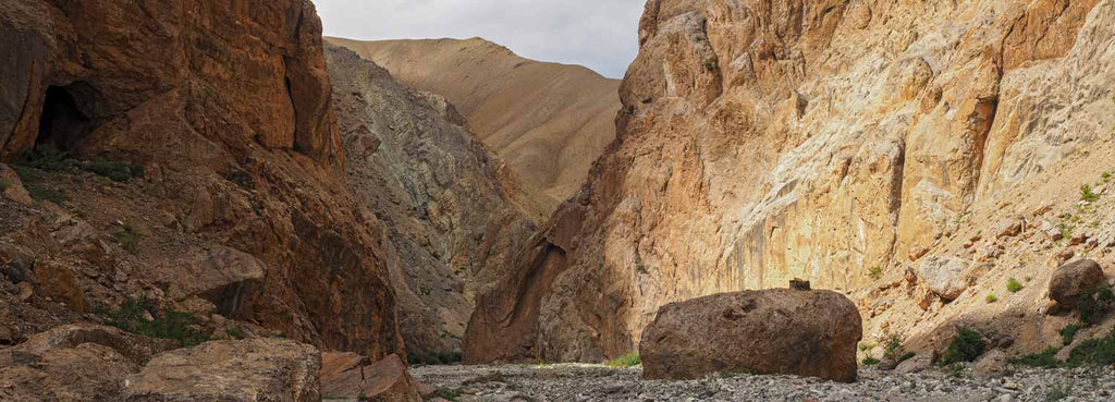 Trekking in Ladakh, the canyon below the Timti La