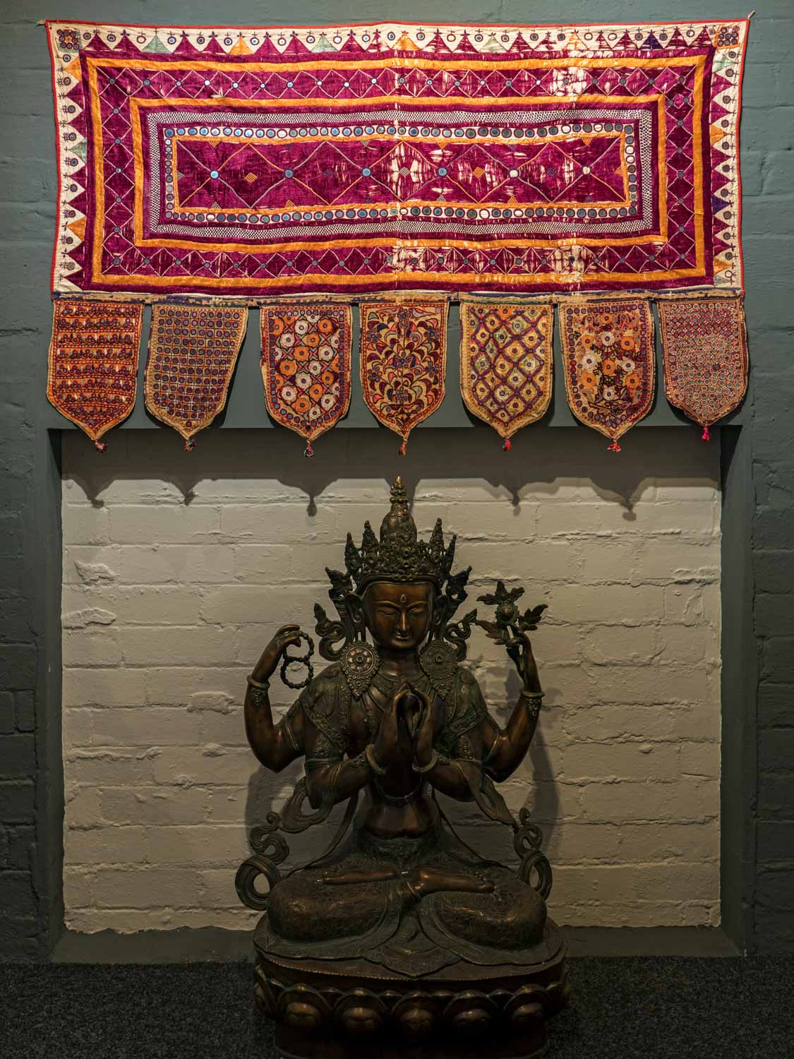 Vintage Toran and Bronze Avalokiteshvara