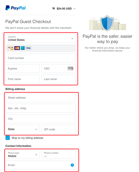 Pay with debit or credit card
