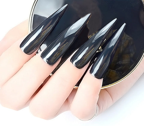 poudre pour les ongles effet miroir nail art