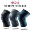 1 pièce rotule genouillère orthèse Silicone printemps genouillère basket-ball tricoté Compression élastique genouillère soutien Sports - shop le vite