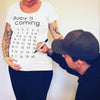 Puseky Bébé Vient Imprimer Femmes De Maternité Vêtements Enceintes Courtes t-shirt Drôle Haut pour photographie photo shoot Plus Taille - shop le vite