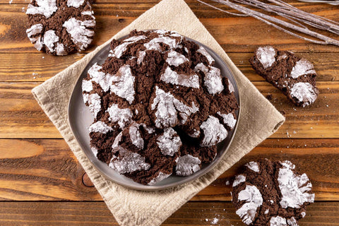 Easy Gluten Free Chocolate Crinkle Cake Mix Cookies