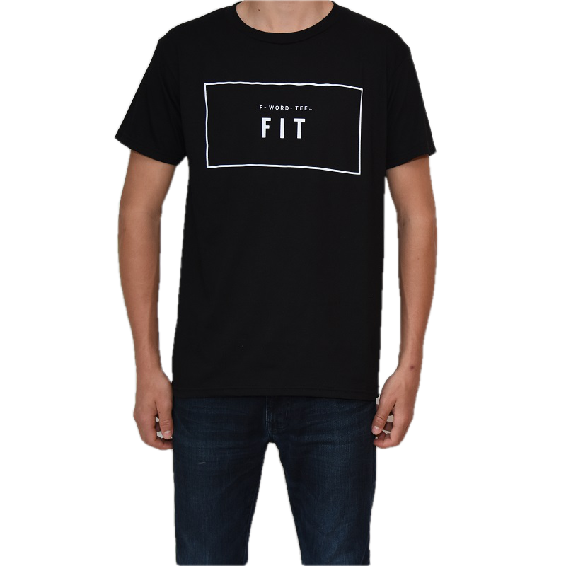 Five Faves FIT F-WORD-TEE BLACK T-SHIRT