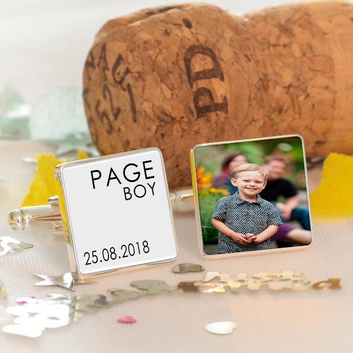 Personalised Wedding Party Photo Cufflinks from Pukkagifts.uk