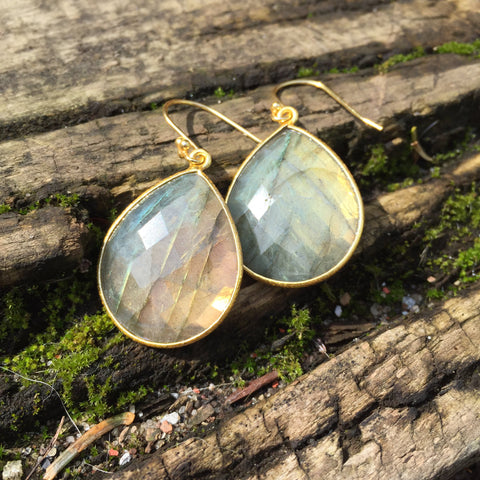 pear drop earrings handmade