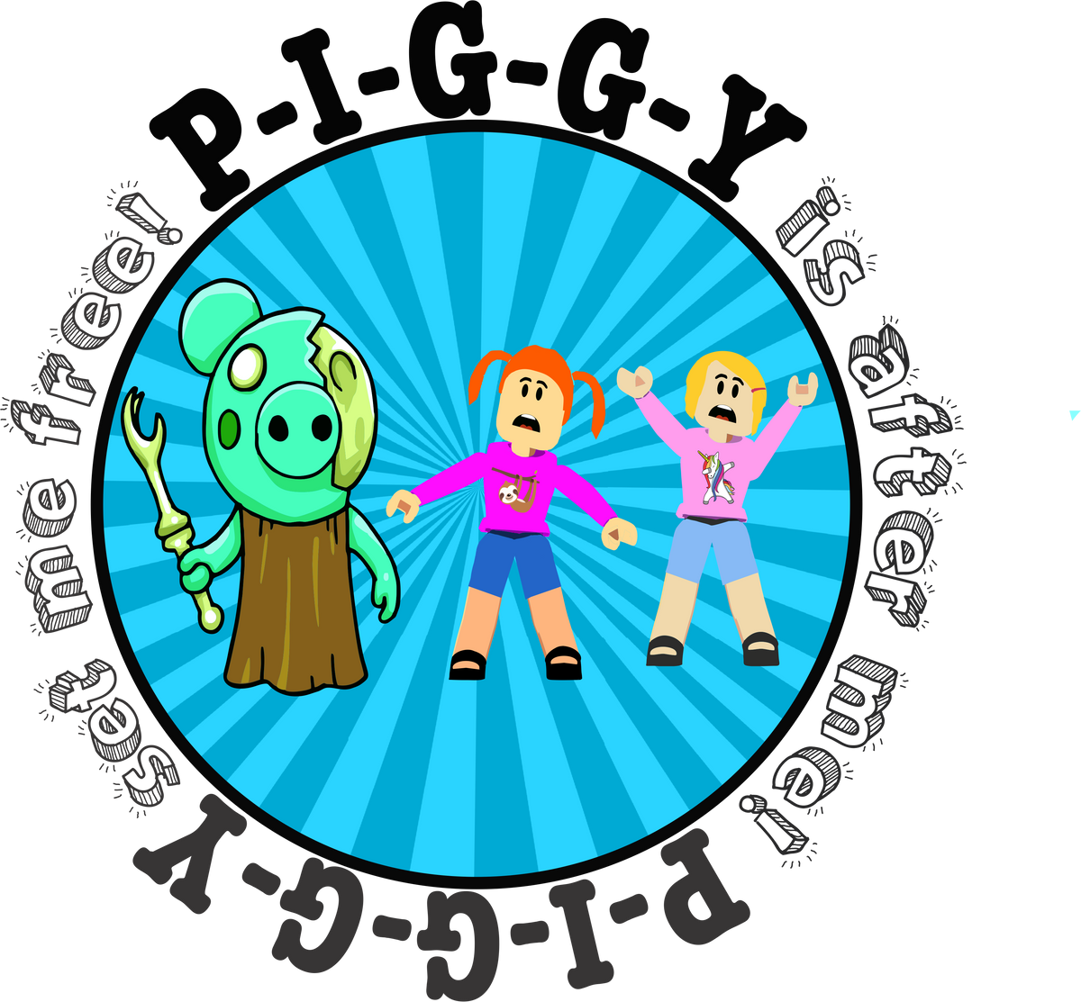 Piggy Roblox Sign Png Roblox Piggy T Shirt Featuring Molly Daisy The Star Squad