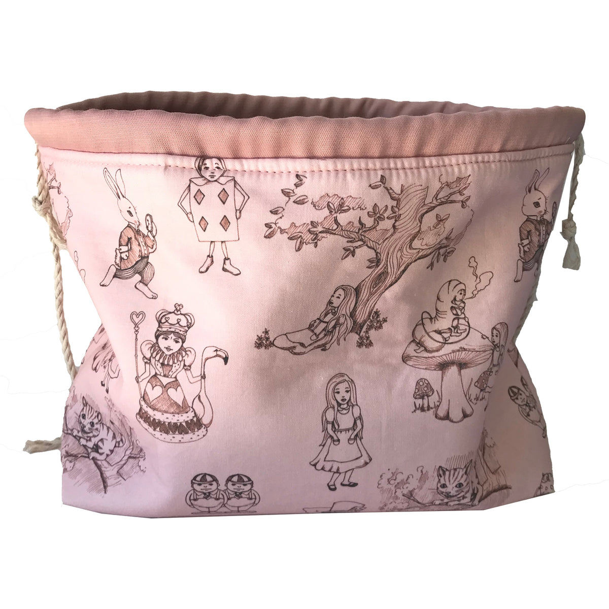 Large project bag - Knitting Bag - Alice in Wonderland fabric – Loulou and Mo