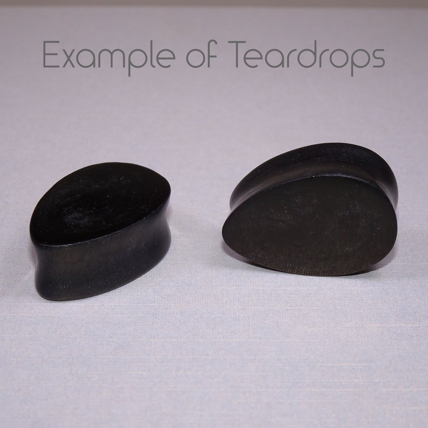 Tea Stained Metal Flake Resin Double Flared Ear Plugs or Tunnels or Teardrops - Ear Gauges from Art and Soule