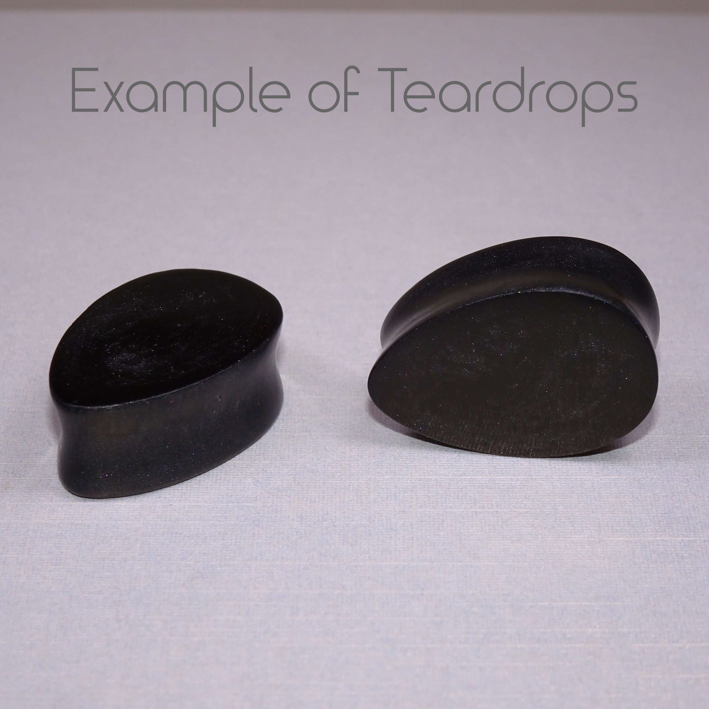 Blue Glitter Resin Double Flared Ear Plugs or Tunnels or Teardrops - Ear Gauges from Art and Soule