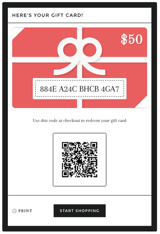 what your gift card will look like